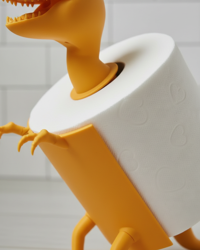 Dinosaurier-Toilettenpapierhalter - Hingucker fürs Bad - Ansicht 4