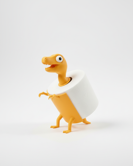 Dinosaurier-Toilettenpapierhalter - Hingucker fürs Bad - Ansicht 5