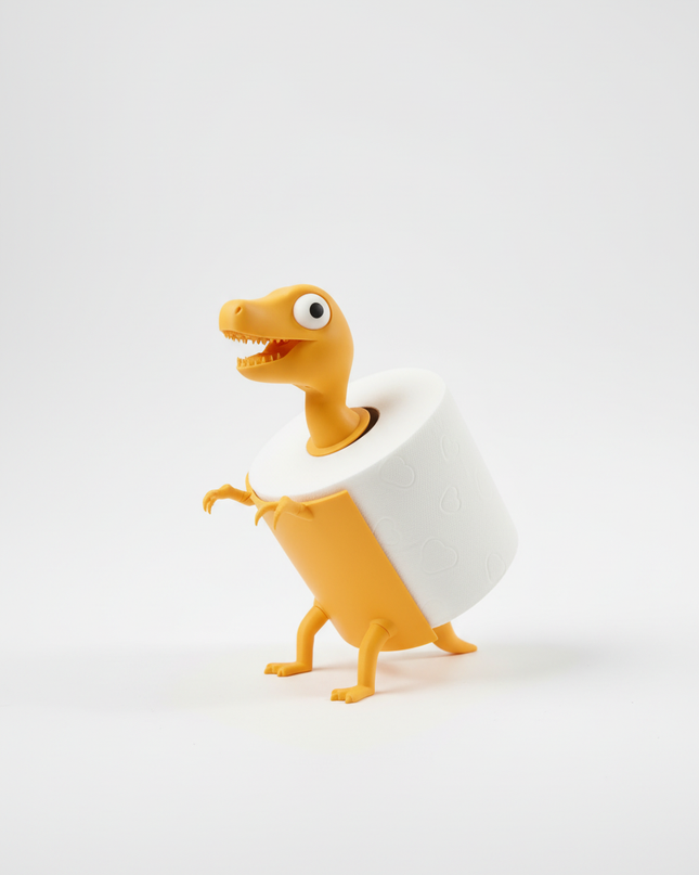 Dinosaurier-Toilettenpapierhalter - Hingucker fürs Bad - Ansicht 5