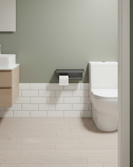 Doppel-Toilettenpapierhalter - für zwei Rollen auf Ablage - Ansicht 3