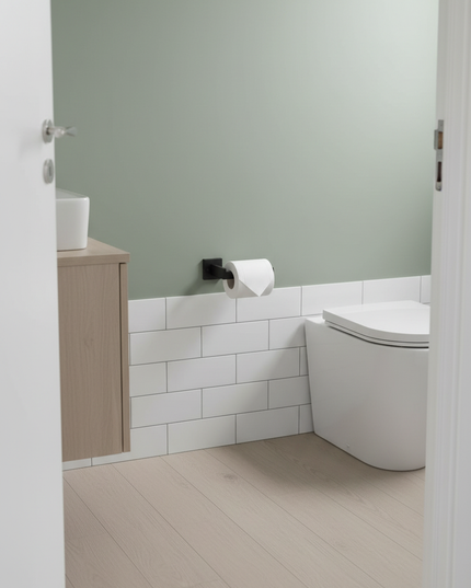 Edler Toilettenpapierhalter aus Edelstahl in Schwarz - Ansicht 3