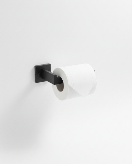Edler Toilettenpapierhalter aus Edelstahl in Schwarz - Ansicht 5