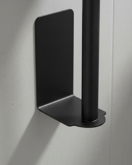 Eleganter Toilettenpapierhalter aus Edelstahl in Schwarz - Ansicht 4