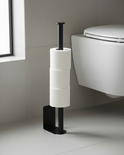Schwarzer Ersatzrollenhalter für Toilettenpapier - Ansicht 2
