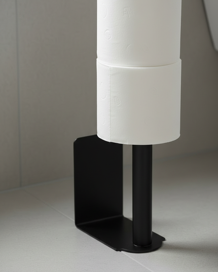 Schwarzer Ersatzrollenhalter für Toilettenpapier - Ansicht 4