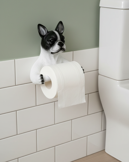 Ausgefallener Klopapierhalter - mit französischer Bulldogge - Ansicht 1