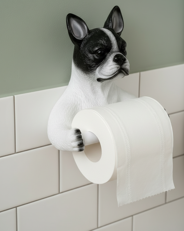 Ausgefallener Klopapierhalter - mit französischer Bulldogge - Ansicht 4