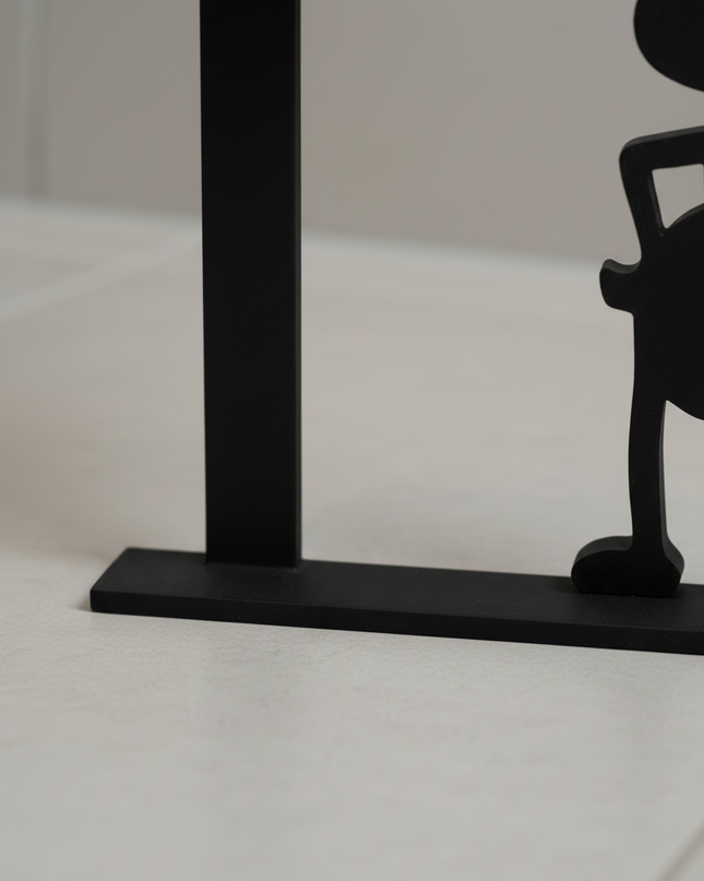 Stand-Toilettenpapierhalter in Schwarz - ohne Montage - Ansicht 4