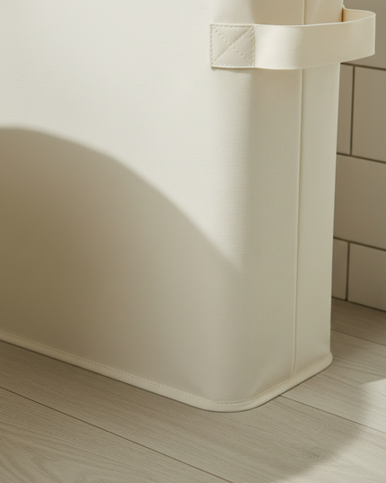 Beigefarbene Toilettenpapier-Aufbewahrung - mit Klappdeckel - Ansicht 4