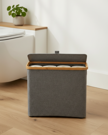 Graue Toilettenpapier-Aufbewahrung - bis 12 Rollen - Ansicht 2