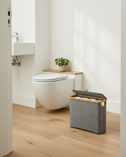 Graue Toilettenpapier-Aufbewahrung - bis 12 Rollen - Ansicht 3
