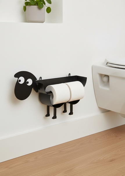 Halter zur Aufbewahrung von Toilettenpapier - ohne Bohren - Ansicht 1