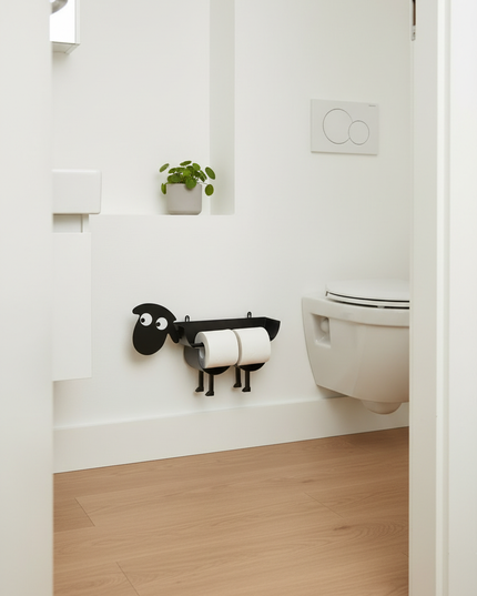 Halter zur Aufbewahrung von Toilettenpapier - ohne Bohren - Ansicht 3