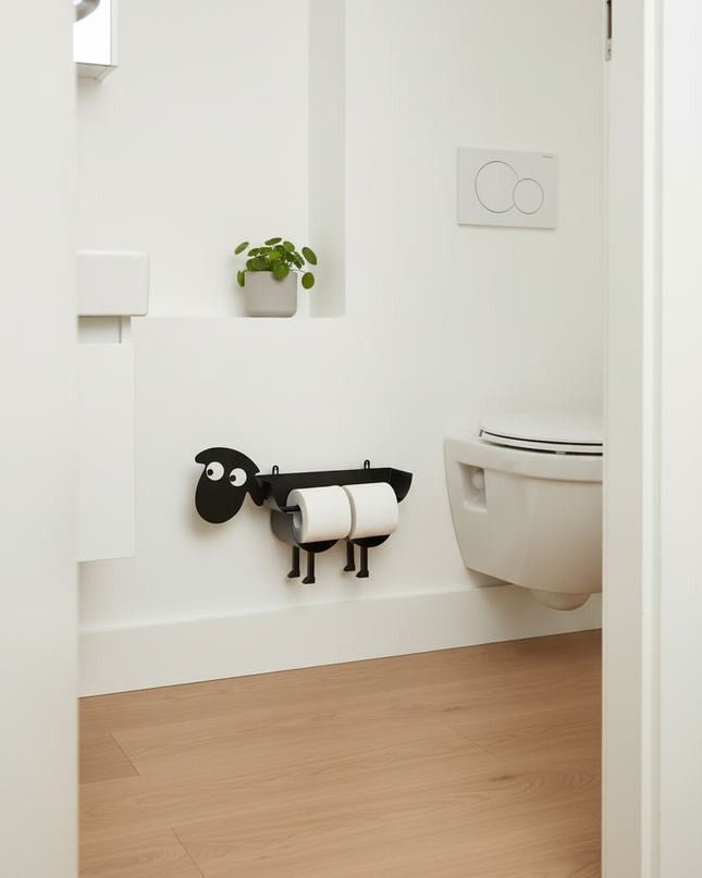 Halter zur Aufbewahrung von Toilettenpapier - ohne Bohren - Ansicht 3