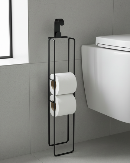 Toilettenpapier-Aufbewahrung aus Metall - ohne Bohren - Ansicht 2