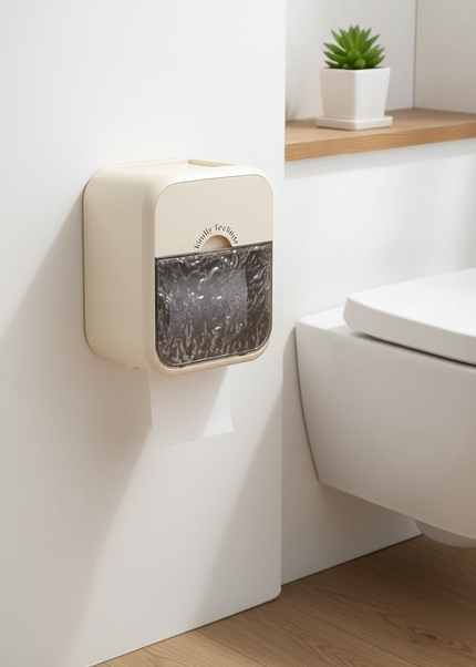 Toilettenpapierhalter in Beige - sanfte Farbe für Ihr Bad - Ansicht 1