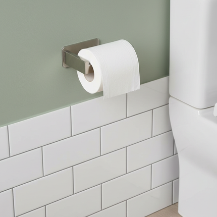 Toilettenpapierhalter aus gebürstetem Edelstahl ohne Bohren - Ansicht 1