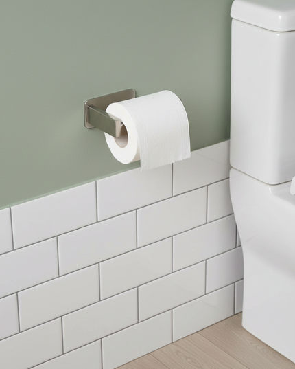 Toilettenpapierhalter aus gebürstetem Edelstahl ohne Bohren - Ansicht 1