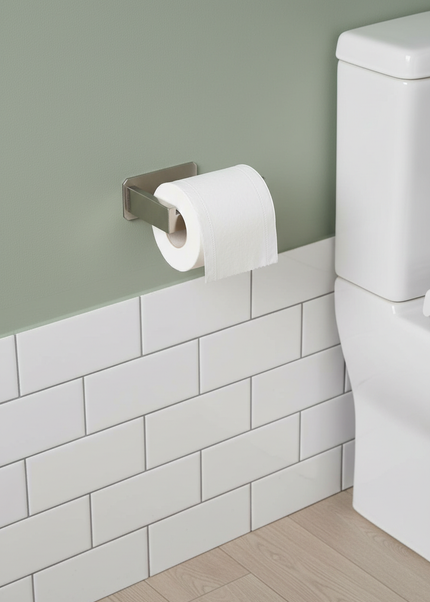 Toilettenpapierhalter aus gebürstetem Edelstahl ohne Bohren - Ansicht 1