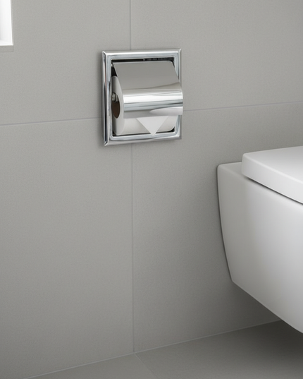 Glänzender Toilettenpapierhalter aus Edelstahl - für Ihr Bad - Ansicht 1
