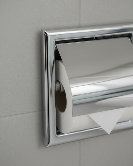 Glänzender Toilettenpapierhalter aus Edelstahl - für Ihr Bad - Ansicht 4