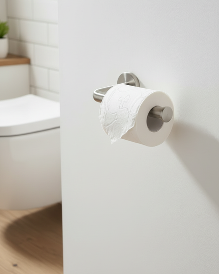 Toilettenpapierhalter aus Edelstahl zum Kleben - ohne Bohren - Ansicht 2