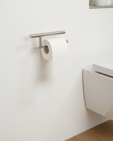 Matt gebürsteter Toilettenpapierhalter aus Edelstahl - Ansicht 2