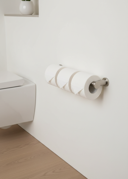 Moderner Toilettenpapierhalter aus Edelstahl - für Ihr Bad - Ansicht 1