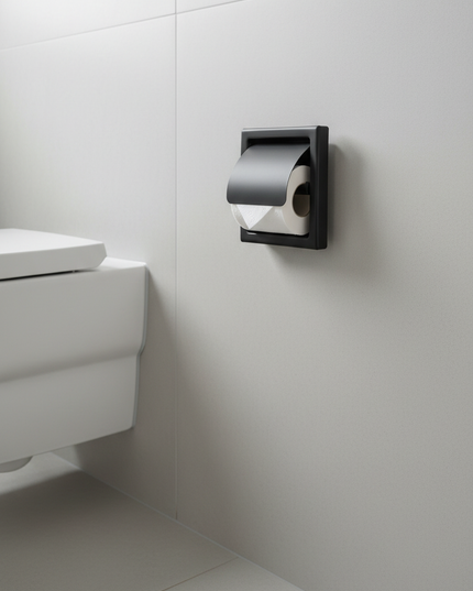 Eingebauter Toilettenpapierhalter - sauber integriert - Ansicht 1