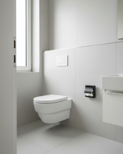 Eingebauter Toilettenpapierhalter - sauber integriert - Ansicht 3