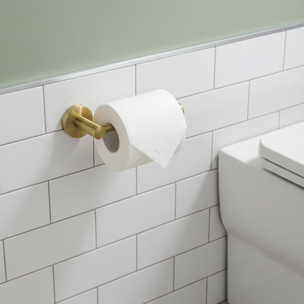 Toilettenpapierhalter Gold und die goldene Stange - im Bad - Ansicht 1