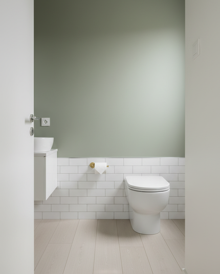 Toilettenpapierhalter Gold und die goldene Stange - im Bad - Ansicht 3