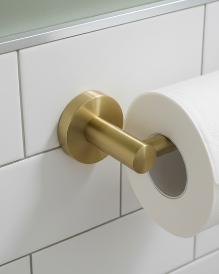 Toilettenpapierhalter Gold und die goldene Stange - im Bad - Ansicht 4