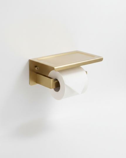 Hochwertiger Toilettenpapierhalter in Gold - für Ihr Bad - Ansicht 5
