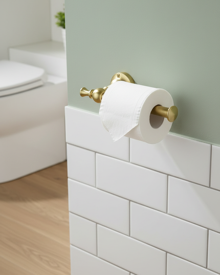 Matter Toilettenpapierhalter in Gold - für Ihr Bad - Ansicht 2