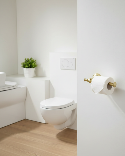 Matter Toilettenpapierhalter in Gold - für Ihr Bad - Ansicht 3