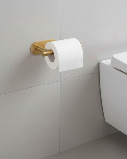 Toilettenpapierhalter in Gold ohne Bohren - edler Badakzent - Ansicht 2