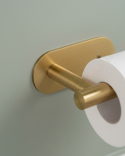 Toilettenpapierhalter in Gold ohne Bohren - edler Badakzent - Ansicht 4