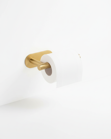 Toilettenpapierhalter in Gold ohne Bohren - edler Badakzent - Ansicht 5