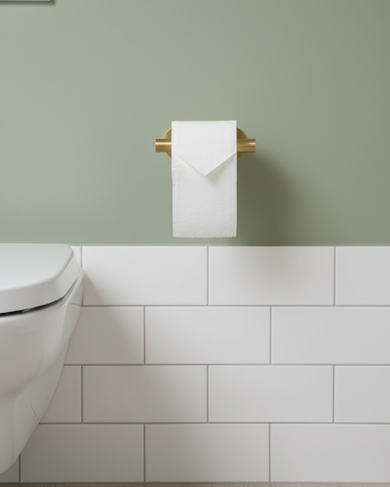 Sportlich eleganter Toilettenpapierhalter in Gold - Ansicht 2