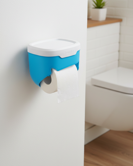 Toilettenpapierhalter mit Deckel aus Kunststoff - Ansicht 1