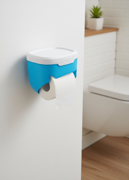 Toilettenpapierhalter mit Deckel aus Kunststoff - Ansicht 1