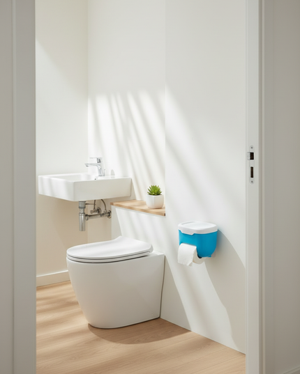 Toilettenpapierhalter mit Deckel aus Kunststoff - Ansicht 3