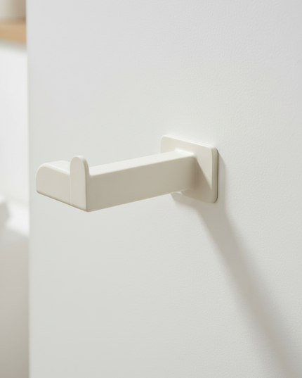 Weißer Toilettenpapierhalter mit Saugnapf - hält zuverlässig - Ansicht 4