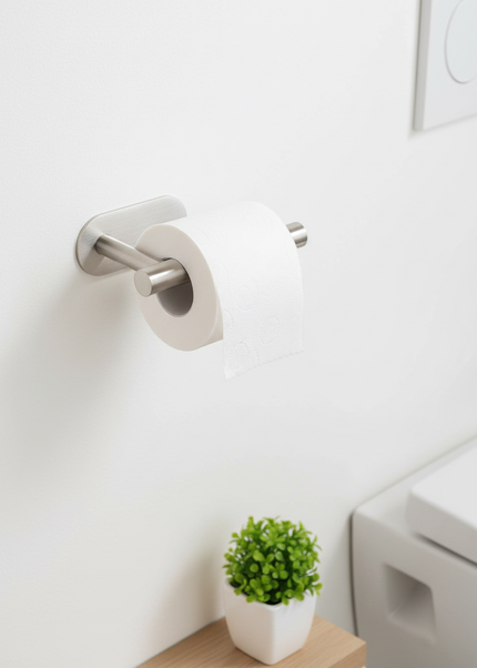 Selbstklebender Toilettenpapierhalter aus Edelstahl - Ansicht 1