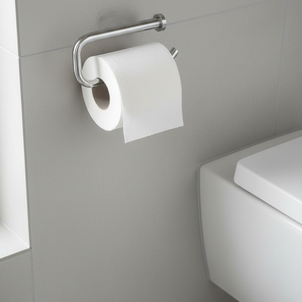 Glänzender Toilettenpapierhalter in Silber - für Ihr Bad - Ansicht 1
