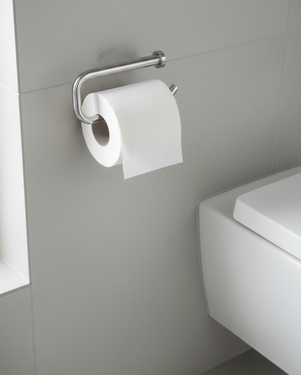 Glänzender Toilettenpapierhalter in Silber - für Ihr Bad - Ansicht 1