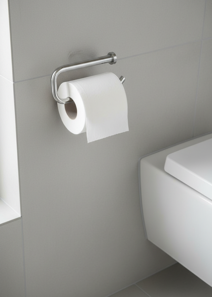 Glänzender Toilettenpapierhalter in Silber - für Ihr Bad - Ansicht 1