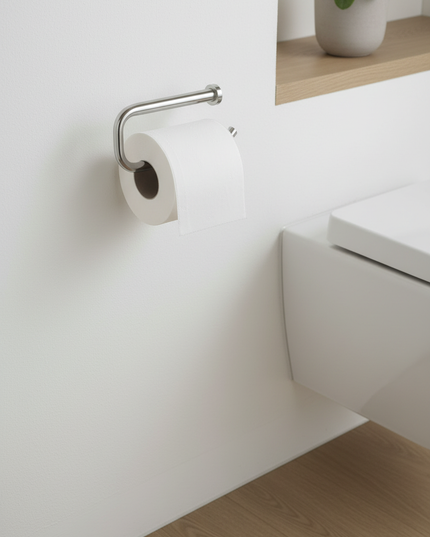 Glänzender Toilettenpapierhalter in Silber - für Ihr Bad - Ansicht 2