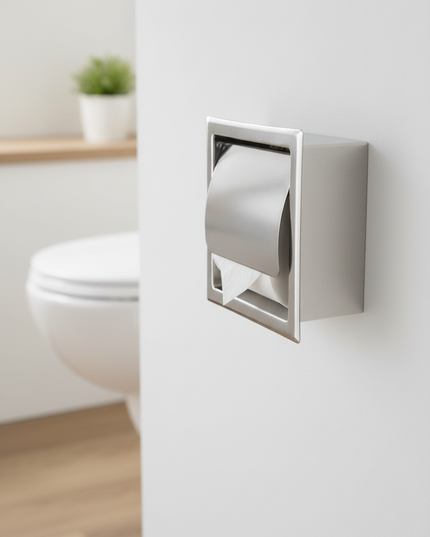 Toilettenpapierhalter in Silber - für ein aufgeräumtes Bad - Ansicht 4